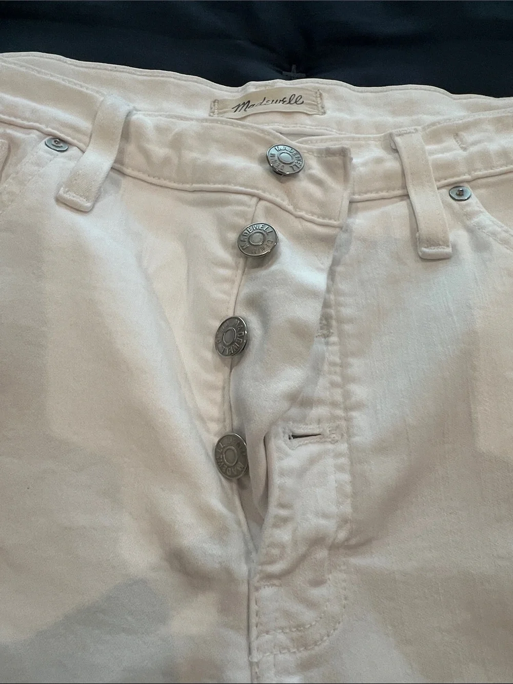 Madewell White High-Rise Skinny Crop Straight-Leg Jeans